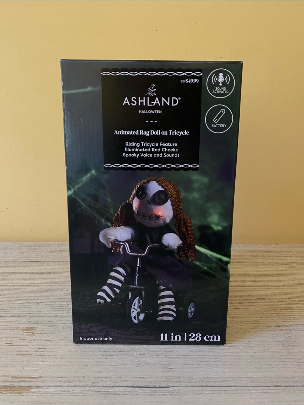 Ashland Halloween Animated Rag Doll on Tricycle